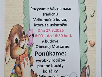 Pozvánka na Veľkonočnú burzu